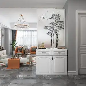 订制彩色艺术玻璃屏风隔断现代简约客厅入户门鞋柜卫生间玄关磨砂