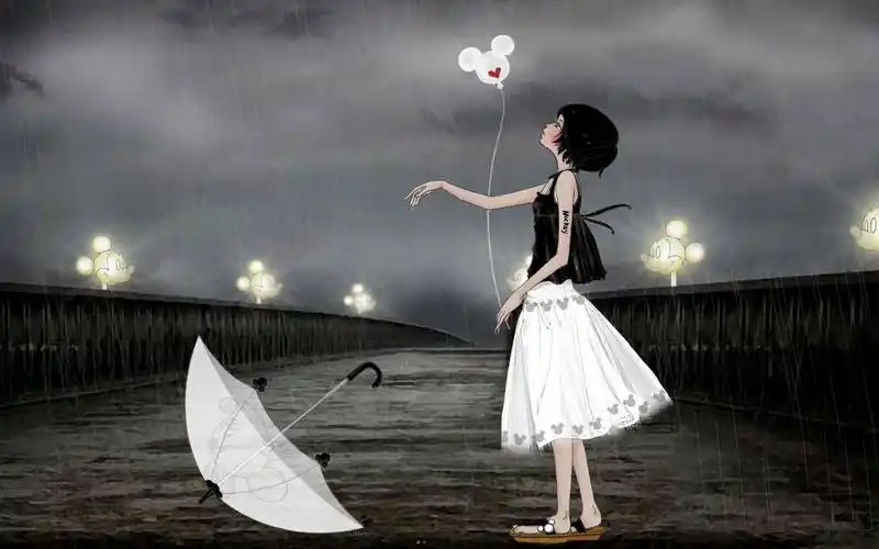 伤心的女生桌面壁纸高清大图预览1680x1050_非主流壁纸下载_墨鱼