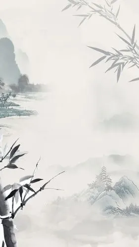 中国风传统山水春天主题广告