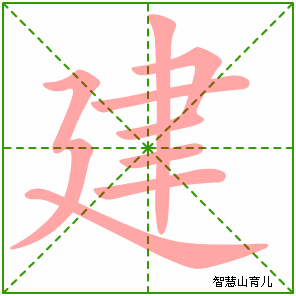 建的笔顺拼音及解释