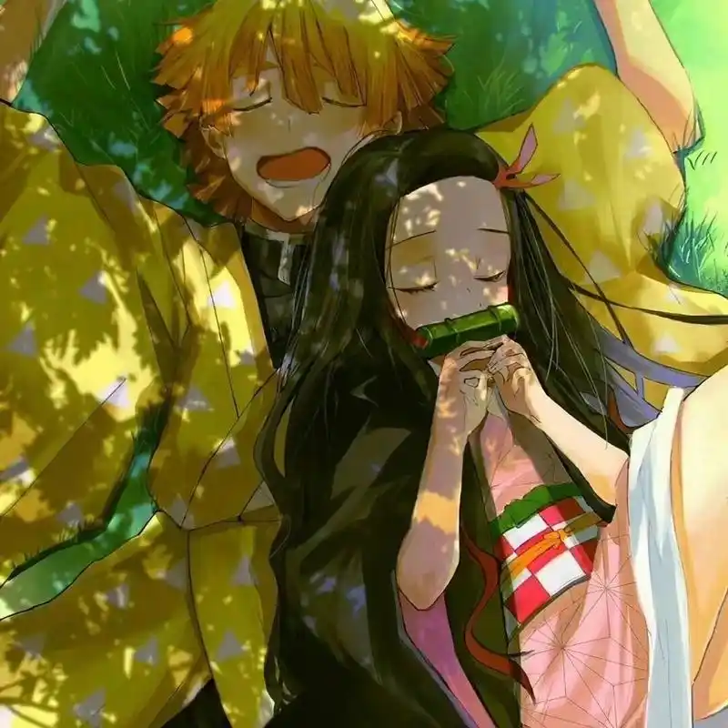 《鬼灭之刃》善逸豆子动漫情侣头像