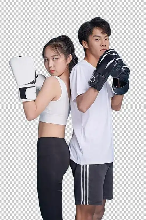 体育运动男女拳击人物免抠png摄影图片
