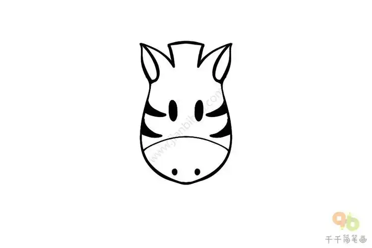 q版斑马简笔画画法