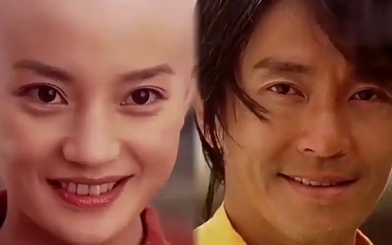 少林足球:赵薇顶着光头出现,被周星驰吐槽跟外星人一样!