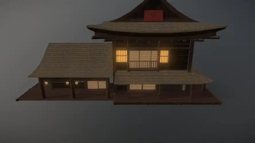 c4素材网-古风房屋建筑模型