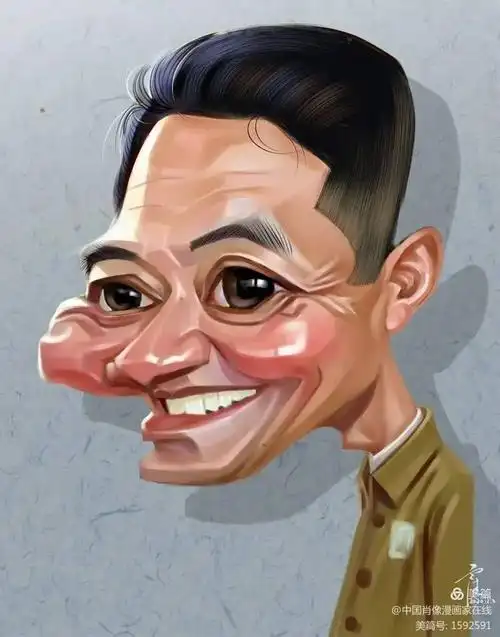 硬汉李幼斌肖像漫画