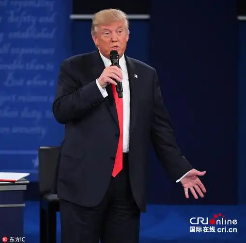 美国大选第二场辩论特朗普动作表情依然丰富(高清组图)
