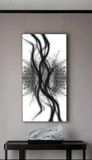 原创现代简约创意黑色线条艺术装饰画
