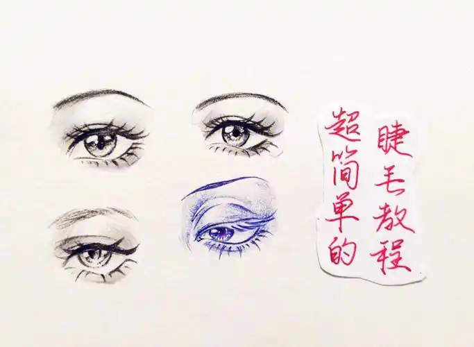 这次就做了睫毛的教程,比较详细 最简单的一种画法了,78画睫毛也是