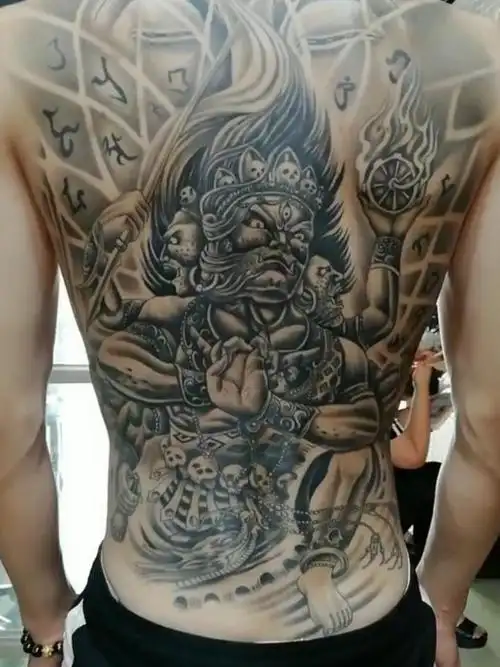 本店作品大黑天_纹身图案手稿图片_孔卫东的纹身作品集