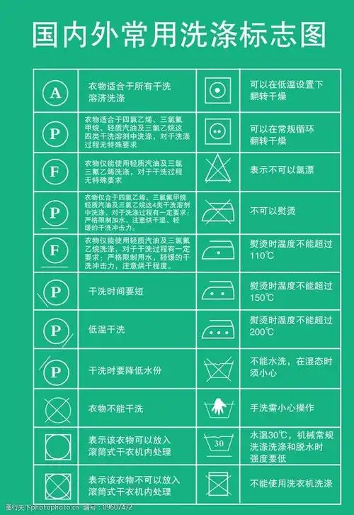 关键词:常用洗衣标志 洗衣标志 国内外常用洗衣标志 干洗标志 洗衣标