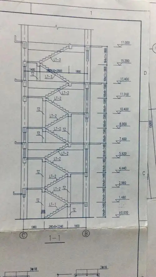 建筑木工图纸楼梯模板尺寸
