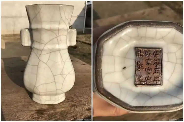 对上面两件官窑器的对比,印证,观察和分析,两件都是汴京官窑真品无疑