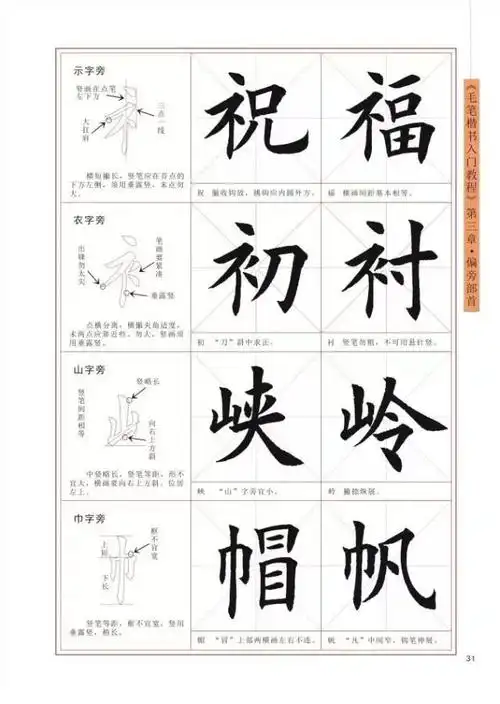 王丙申书法 欧体楷书入门 第三部分 字体结构1--8合集王丙申书法 欧体