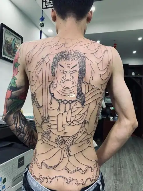 不动明王  #满背纹身  #不动明王 #不动明王wen 62s#不动明王纹身