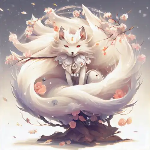 樱花树下九尾狐宝宝