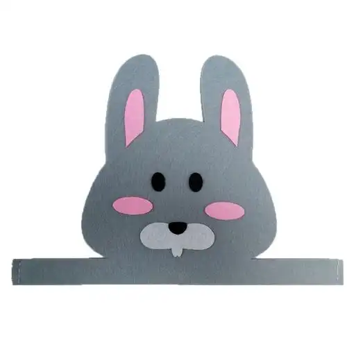 69动物头饰儿童卡通动物头饰表演道具兔子老虎讲故事课本剧长颈鹿