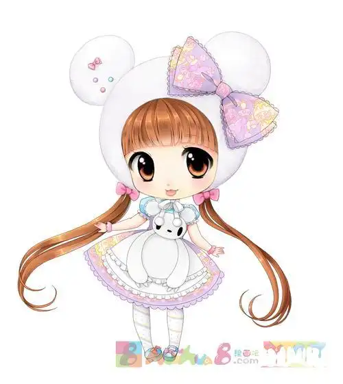 q版长发女孩简笔画动漫 简笔画 卡通 漫画 手绘 头像 线稿 672635 672