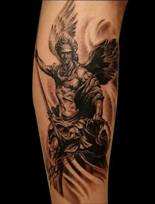 堕落天使手臂纹身大臂纹身图案2