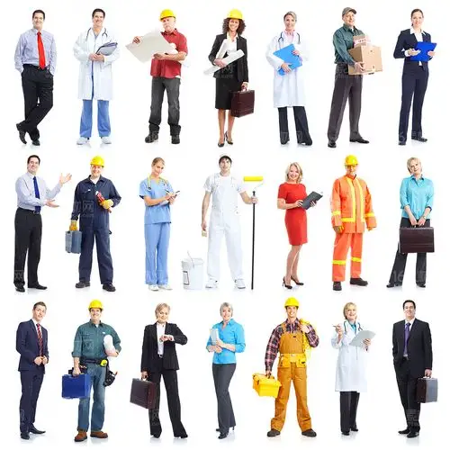 白色背景各个行业人物写真高清图片