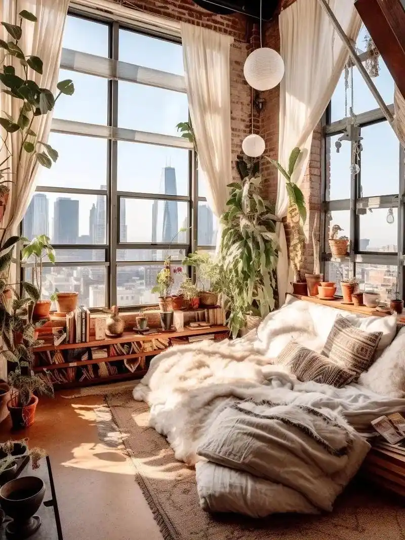 可以躺下发呆一整天的角落.#室内设计 #向往的生活 #家的样 - 抖音