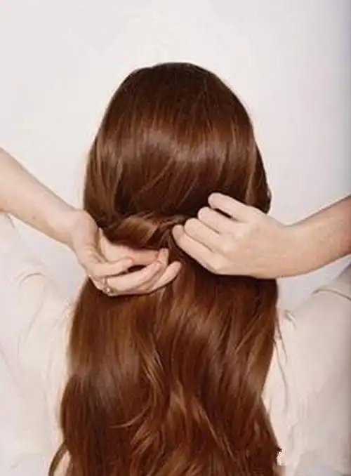 长头发怎扎简单好看优雅公主半扎发发型步骤图解片