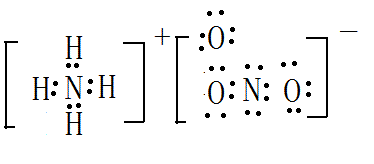 硝酸铵电子式该怎么画?
