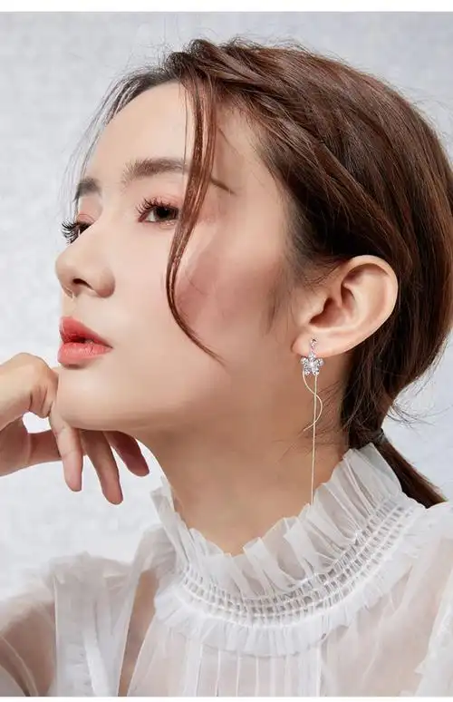 春节正常发货阿辽莎925银流苏耳坠女长款耳环2021年新款潮气质网红