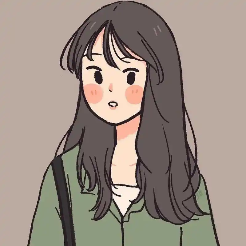 极简主义头像特辑-9-文艺女生手绘 zhihu:太迟love 	 热爱生活哈哈