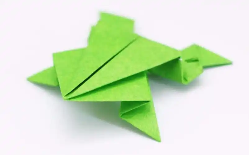 脑子里出现了无数种想要做的手工,这时,妈妈说:"你会折青蛙吗?