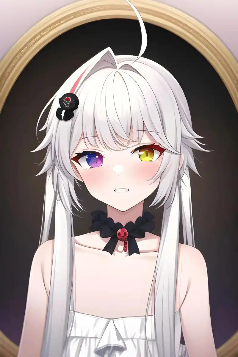 第28图鉴|#ai绘图 #图文热点来了  白发异瞳,双马尾, - 抖音