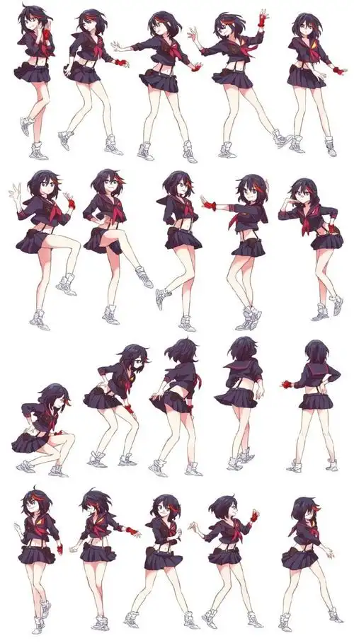 人物动态pose绘画日常练习一组王氏教育集团