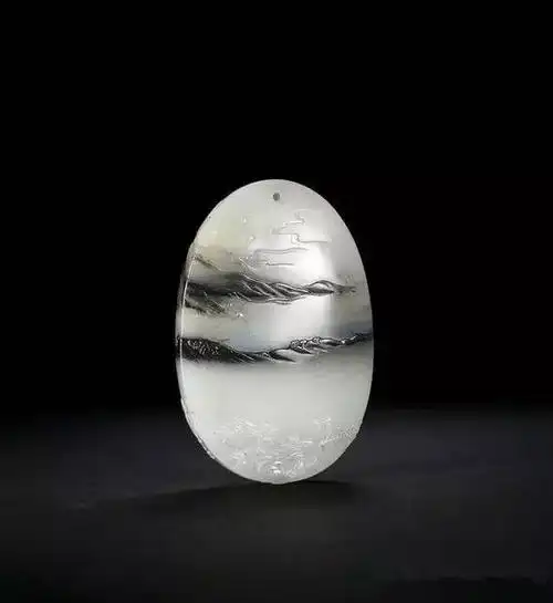 玉石上的水墨画青花玉鉴赏