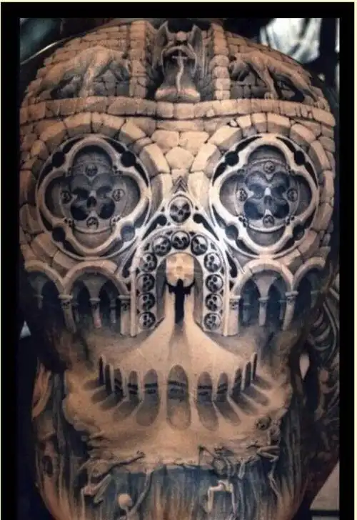 个性时尚满背欧美纹身图案推荐图片