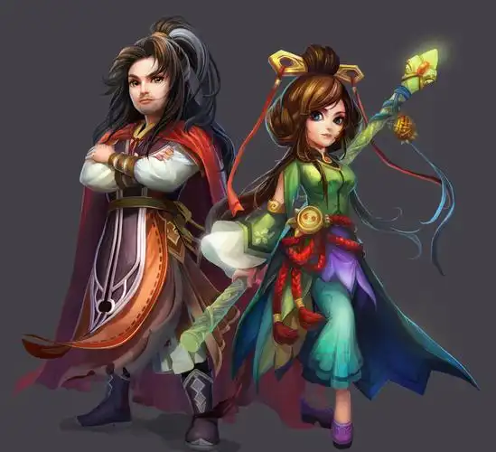 神雕侠侣古风武侠q版原画cg素材设定