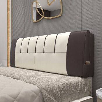 眠说 简约现代床头软包双人榻榻米皮革卧室有无床头靠垫套床头罩实木