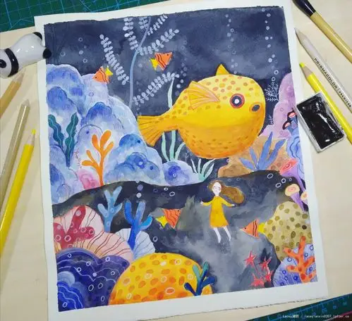 海底工具:水彩 水粉 彩铅笔记--木蓝莘mu