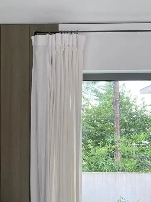 大家催更的最美窗帘杆挂帘效果