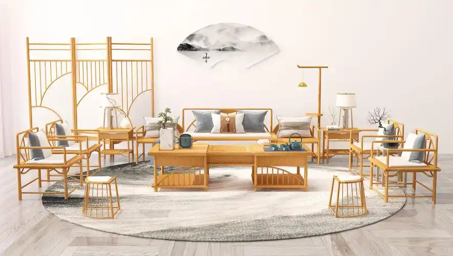 上"扇"若水——竹艺新中式家具设计