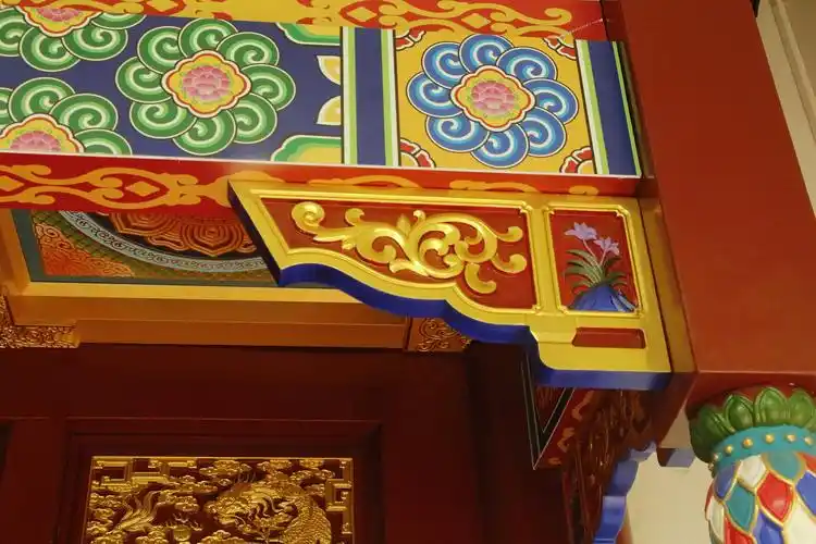 古建筑构件 金属斗拱 寺庙设计 寺庙彩绘天花图案