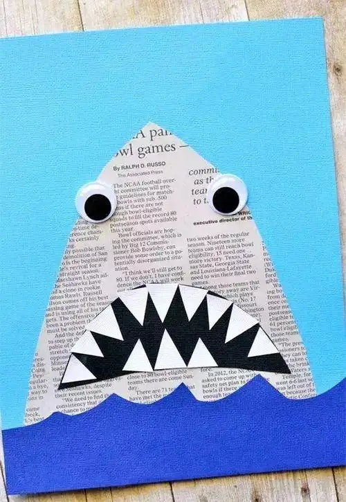 报纸拼贴画 像艺术家一样, 剪剪贴贴,拼出旧报纸的另一种美