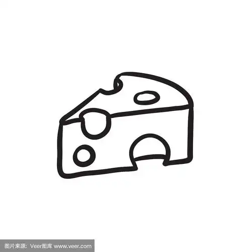 一块奶酪素描图标