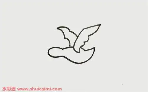 大雁怎么画 大雁简笔画简单又漂亮彩色 - 水彩迷