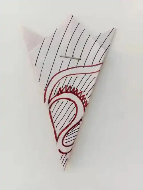 儿童手工剪纸五瓣花13原创图文教程