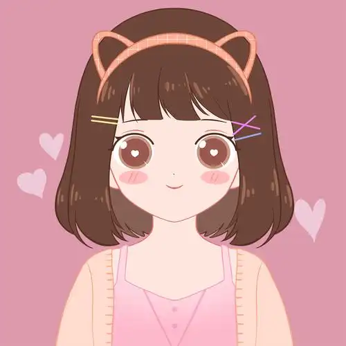 手绘卡通文艺唯美可爱短发女生头像图片