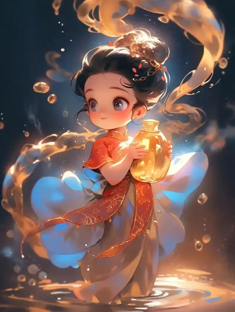 十二星座水瓶座.#ai绘画 #我又来送图啦 #古风头像 - 抖音