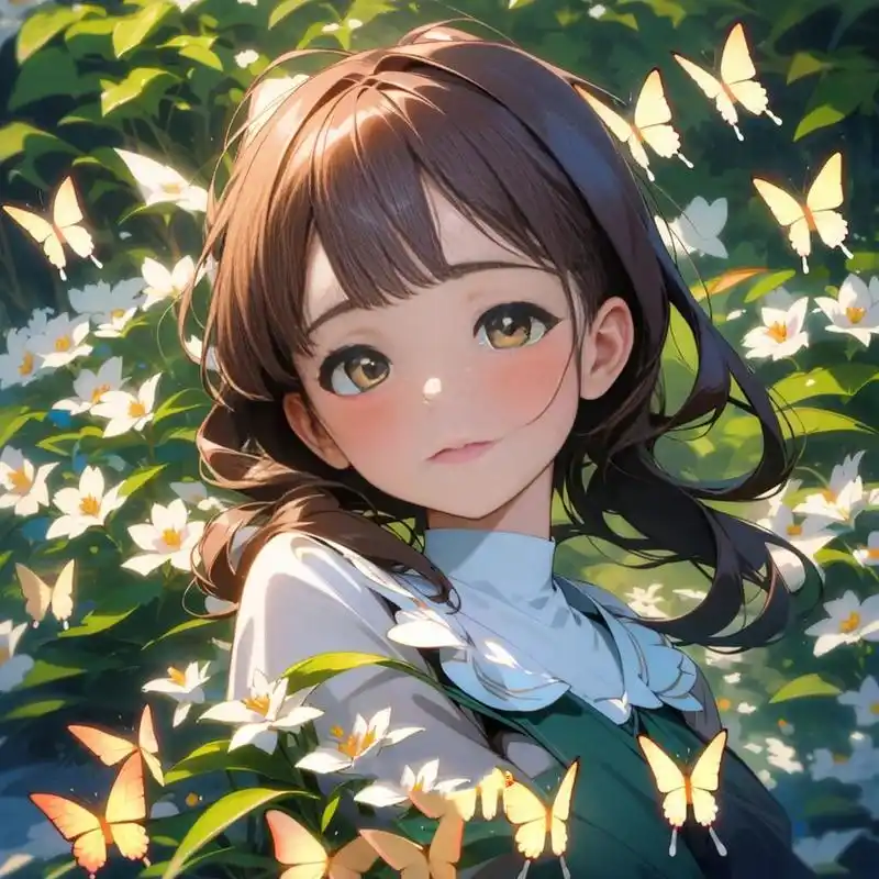 小众唯美森系治愈动漫头像女7815