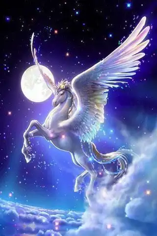 梦幻飞马独角兽简笔画