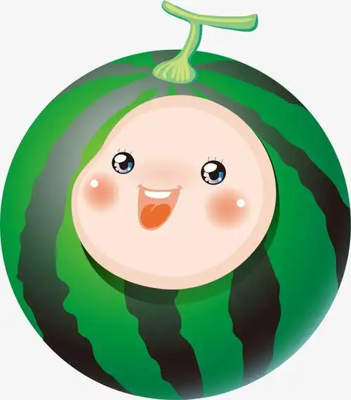 卡通创意水果可爱娃娃脸西瓜免抠素材免费下载_觅元素51yuansu.com