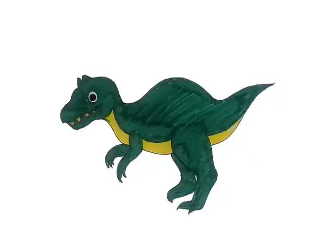 简笔画异特龙很好学